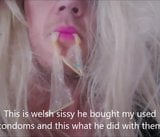 Welsh sissy eats my condoms snapshot 1