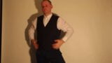 Kudoslong in a shirt and waistcoat strips and wanks snapshot 2