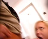 An amazing German blonde gets a big facial after a hard anal fuck snapshot 8