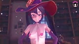 Genshin Impact - Mona - sexy dans Phut Hon in panty + seks cowgirl (3D Hentai) snapshot 5