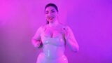 Big tits in beige latex snapshot 2