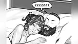 Hairy cock is blown by hot woman - comic snapshot 1