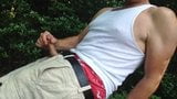 Public Jerking off & cum outside after hike. Verbal snapshot 13