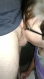 Late night outside blowjob by twink nerd with CIM snapshot 6