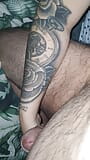 Step mom with amazing tattoo handjob step son dick snapshot 9