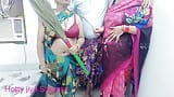 XXX Beautiful Indian aunty shared his husband with maid!! Desi latest 2024 hot threesome sex snapshot 16