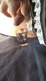 Wearing my french maids skirt and wanking into a shot glass. snapshot 1