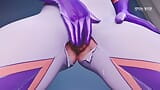 BOKU NO HERO ACADEMIA: Giantess Mt Lady leva vibrador bbc em sua buceta peluda e cu apertado snapshot 4