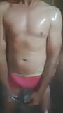 Big cock in wet pink panties snapshot 4