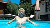 Very sparkly bikini babe Zazie Skymm snapshot 4