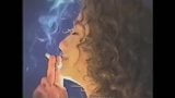 Linda morena fumando un cigarro snapshot 4