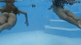 Pornstars Irina and Angelica swimming together snapshot 9