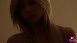 Alexandra, beauté blonde à petits seins, caresse son castor chauve ! snapshot 9