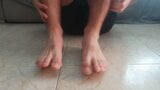 Hot guy massaging his feet. Foot fetish snapshot 1