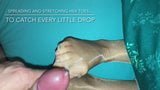 cumshot on glossy nylon feet footjob teasing sensual feet snapshot 13