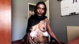 Desi in hijab smoking while wearing nipple clamps snapshot 19