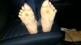 Французские длинные ногти на ногах с вилянием snapshot 4