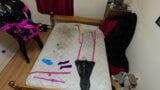 Sissy Maid Self Bondage Armbinder Hogtied snapshot 2