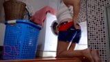 The maid washes her panties. 1 snapshot 5