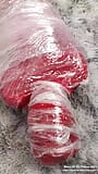 NANA Zentai and plastic 3 layers mummy bondage snapshot 7