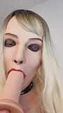 Blonde Silicone Sissy and Her Dildo Blowjob snapshot 4