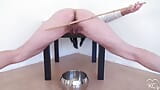 Submissive Hairy Pussy Slave Spanking over a Pee Pot - Teaser snapshot 7