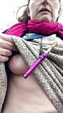 Almost got caught playing with my tits in public when it was super nippy out! snapshot 13