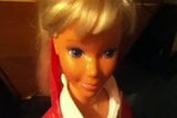 my size barbie with pony tail gets a facial snapshot 5