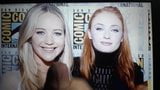 Sophie Turner en Jennifer Lawrence sperma eerbetoon snapshot 6