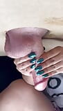 Green nails gloryhole teasing and tugging snapshot 12