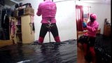 Sissy Maid self bondage impaled snapshot 9