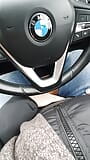 Step mom hand slip on step son jeans touching his cock while is in the car snapshot 6