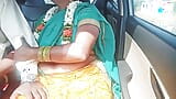 Telugu dirty talks. Car sex. Sexy saree aunty romantic sex with STRANGER snapshot 11