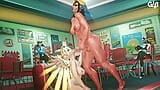 Futa Pharah Jerking Of On Mercy snapshot 1