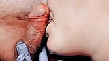 Close up - blowjob injecting warm sperm deep into her throat snapshot 4