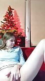 half naked near the Christmas tree girls snapshot 4