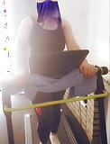 Step mom on treadmill running session to lose some weight snapshot 12