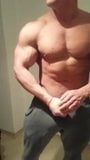 Str8 bodybuilder flexing & bulge snapshot 2