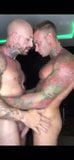 Billy Essex Steven Lewis Barrett muscle kiss. snapshot 1