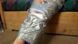 Veronica stepmummy bondage in saran wrap and duct tape Preview snapshot 10