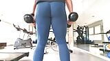 VPL at the gym wearing leggings that almost get seethrough snapshot 3