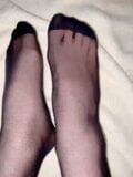 Chinese foot CD selfie black stockings feet snapshot 5