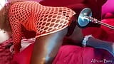 Monster cock stretching my tight pussy under fishnet dress - Fuckmachine snapshot 7