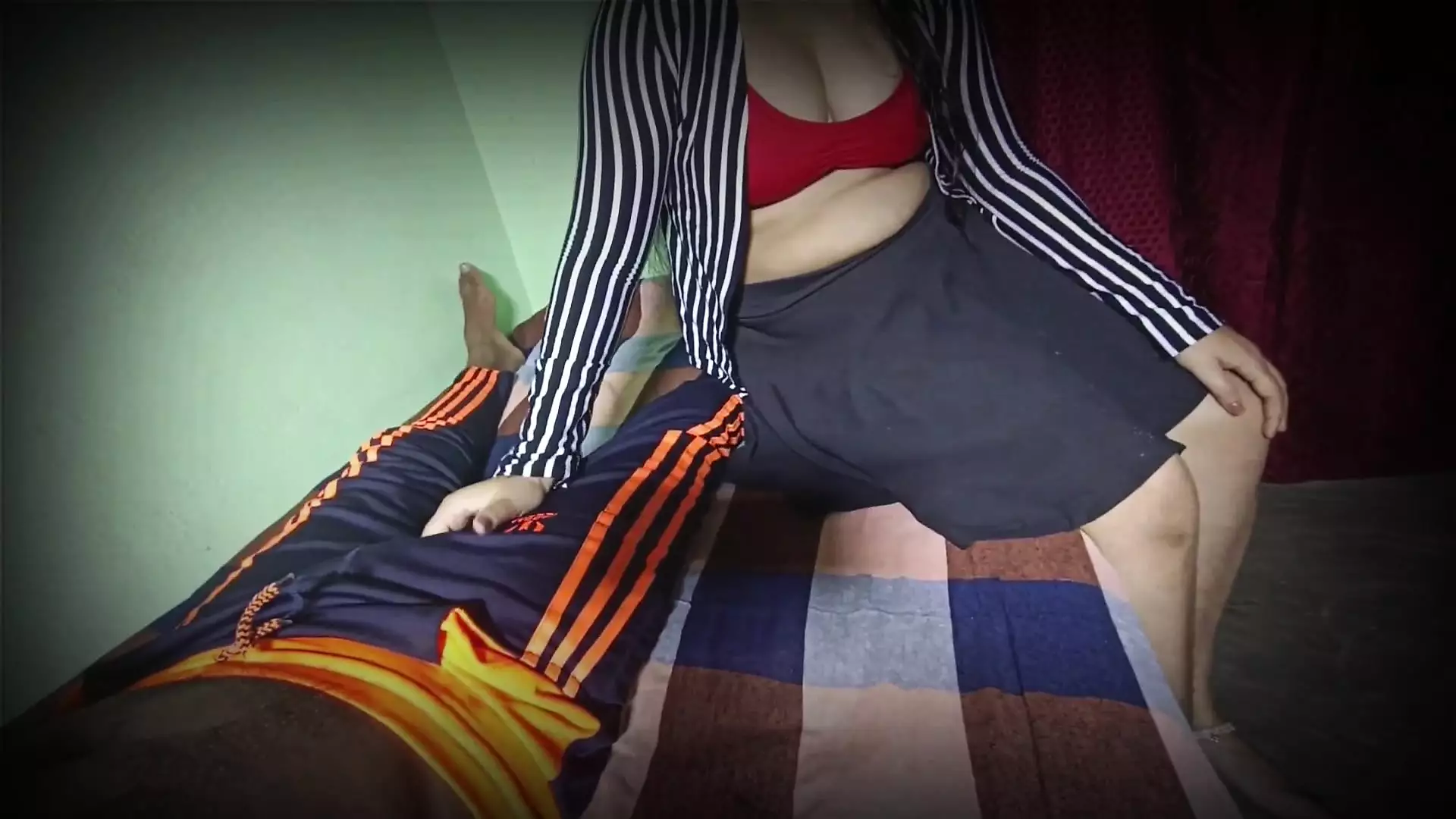 Skirt Wearing Desi Girl Sucking Her Boyfriend Cock Before Fucking