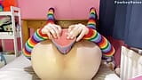 Femboy Raine close-up anal gaped by XL dildo (Full video!) snapshot 5