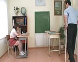 Kåt tysk skolflicka blir knubbig figur sprutad av hennes lärare snapshot 1