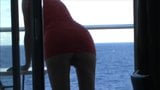 Op het balkon op het cruiseschip de oase van de zeeën snapshot 5