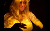 Blonde Satin Maid Smoking Max 120s Sensual Satin Gloves snapshot 6