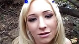 Cheating blonde leaves her man to have outdoor anal fun and swallow a thick cumshot snapshot 3