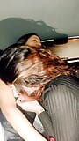 Belle amore and april bigass, kissing and touching for the first time in the car snapshot 9